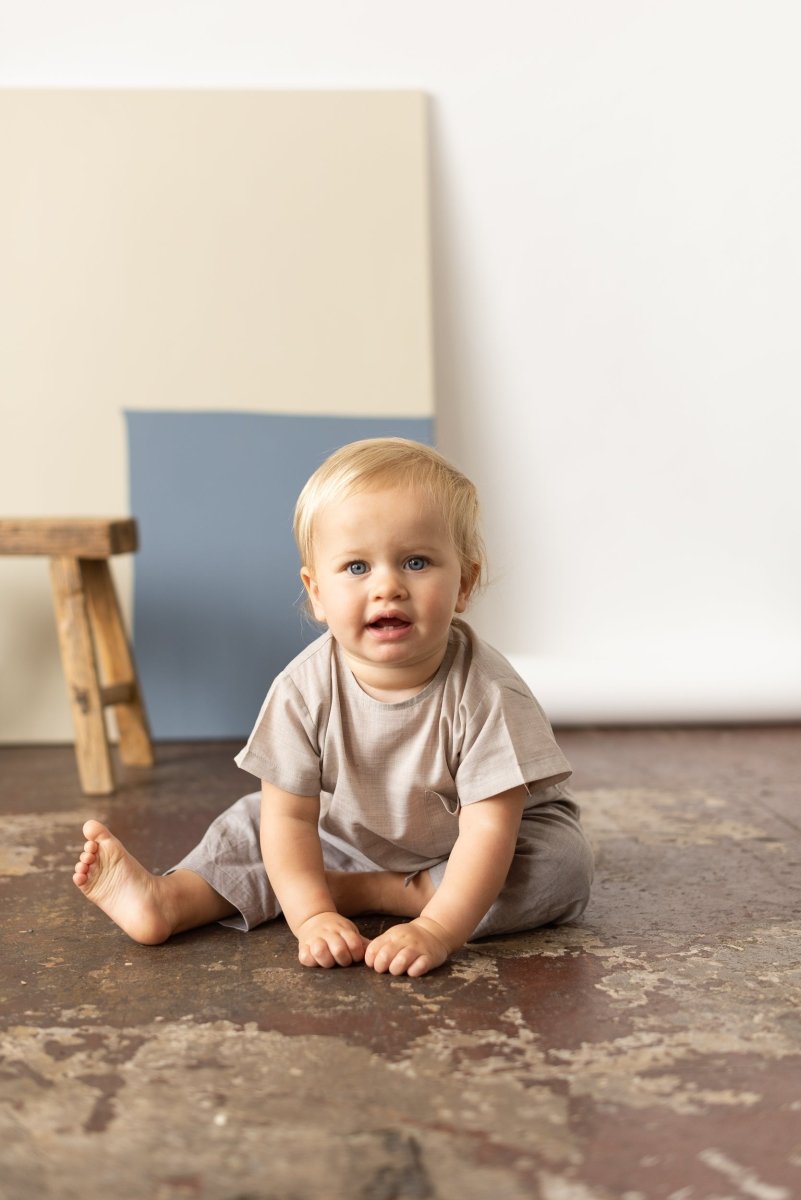 for Pēpi Boxy Shirt - Esse-Glacier Grey-3-6 M-