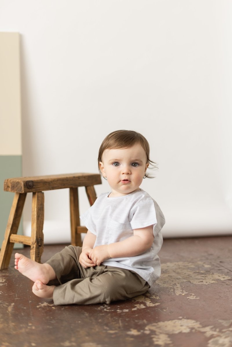 for Pēpi Boxy Shirt - Esse-Glacier Grey-3-6 M-