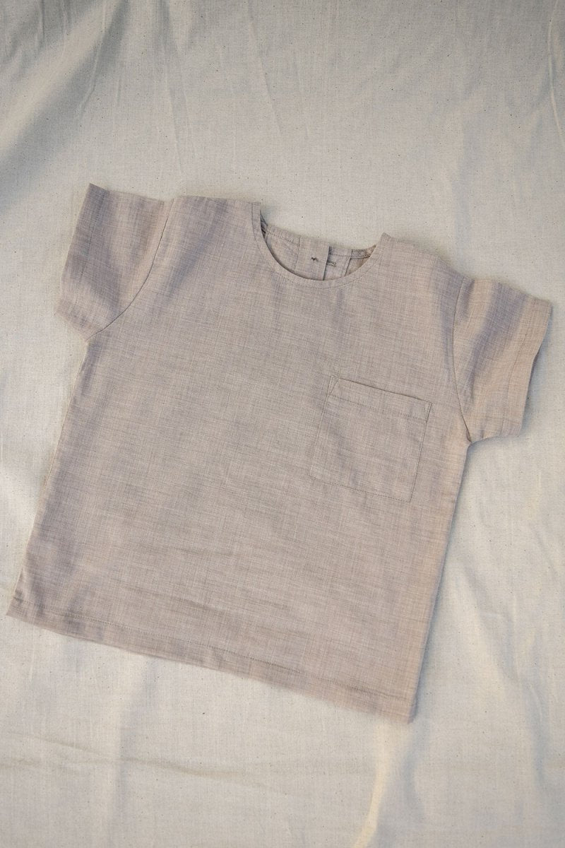 for Pēpi Boxy Shirt - Esse-Glacier Grey-3-6 M-