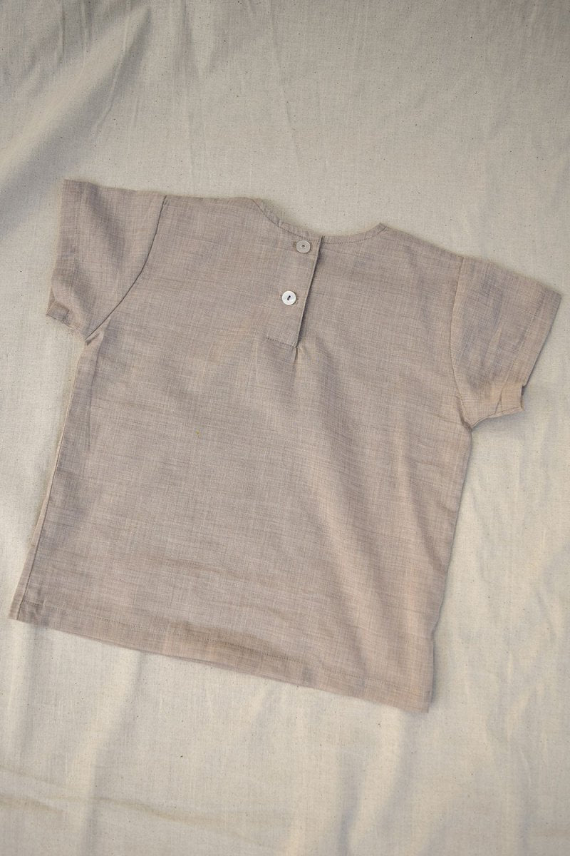 for Pēpi Boxy Shirt - Esse-Glacier Grey-3-6 M-