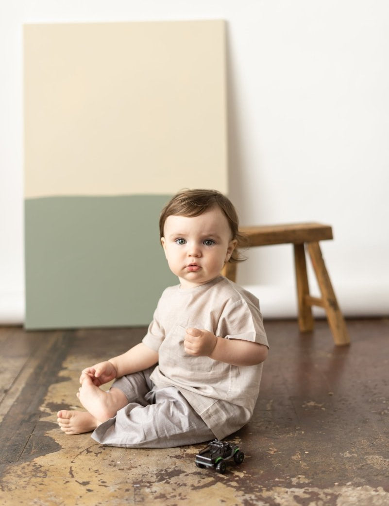 for Pēpi Boxy Shirt - Esse-Warm Sand-3-6 M-