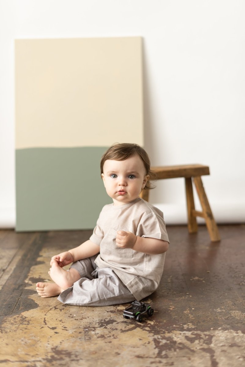 for Pēpi Boxy Shirt - Esse-Warm Sand-3-6 M-