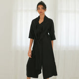 Jumpsuit with Neck Sash - Esse-Black-XXS-