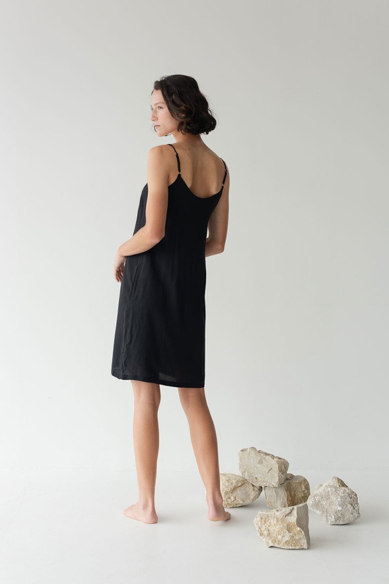 Lumen Shirt Dress - Esse-Black-XXS (MTO)-None / Options 1 - 2