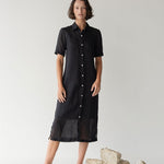 Lumen Shirt Dress - Esse-Black-XXS (MTO)-None / Options 1 - 2