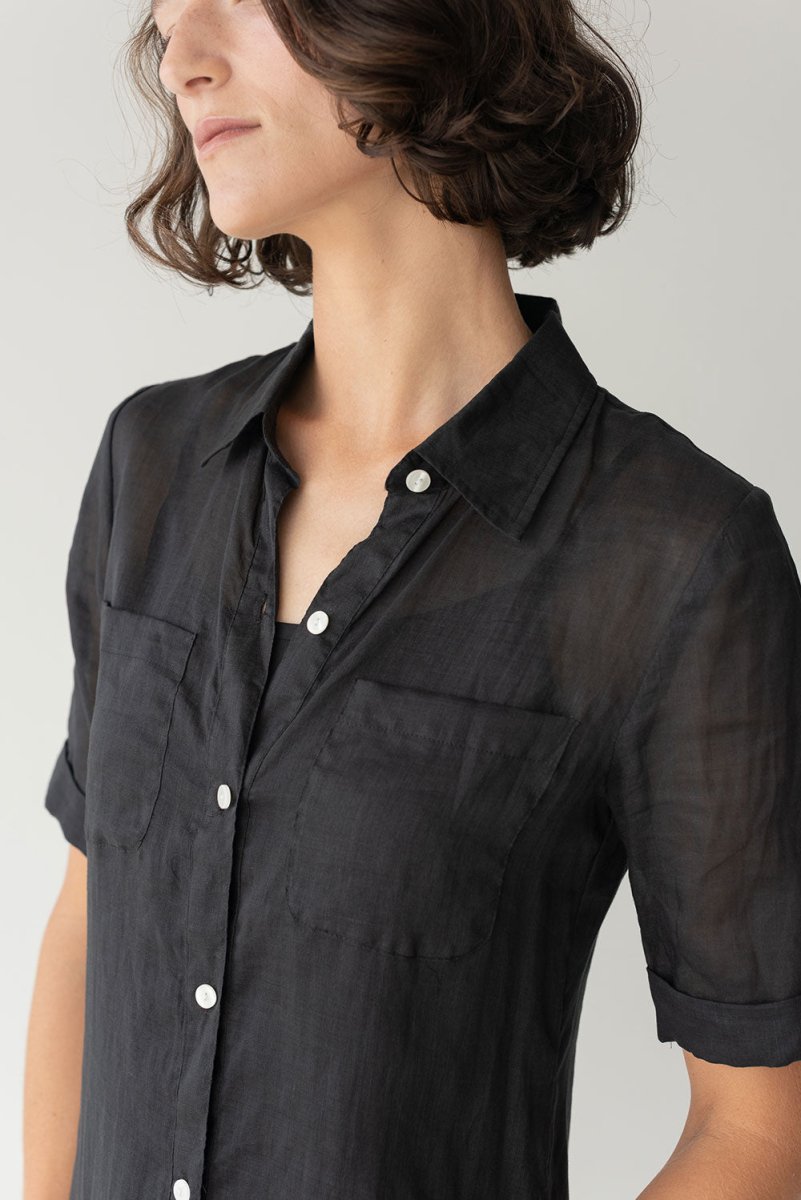 Lumen Shirt Dress - Esse-Black-XXS (MTO)-None / Options 1 - 2