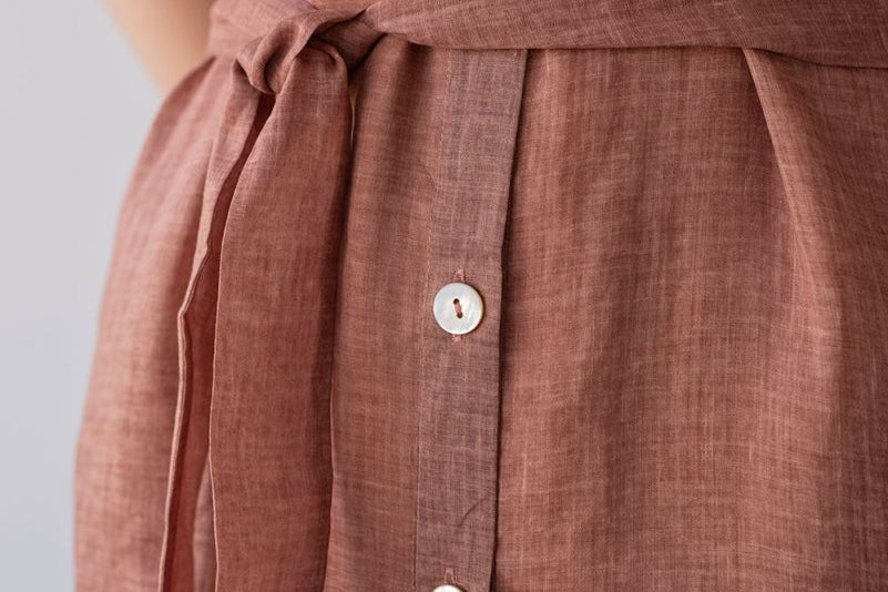 Lumen Shirt Dress - Esse-Coral-XXS (MTO)-None / Options 1 - 2