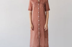 Lumen Shirt Dress - Esse-Coral-XXS (MTO)-None / Options 1 - 2