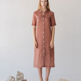 Lumen Shirt Dress - Esse-Coral-XXS (MTO)-None / Options 1 - 2