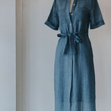 Lumen Shirt Dress - Esse-Pacific Blue-XXS (MTO)-None / Options 1 - 2