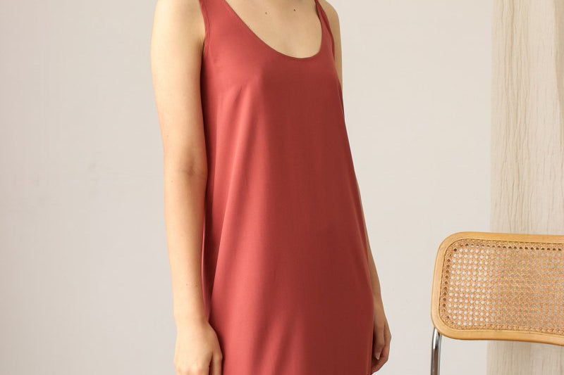 Maxi Dress with Asymmetrical Straps - Esse-Olive-XXS-