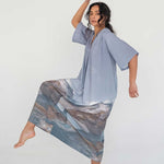 Maxi Dress with Detachable Belt - Mountain Print - Esse-Print-XXS-