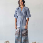 Maxi Dress with Detachable Belt - Mountain Print - Esse-Print-XXS-