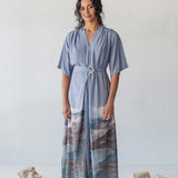 Maxi Dress with Detachable Belt - Mountain Print - Esse-Print-XXS-