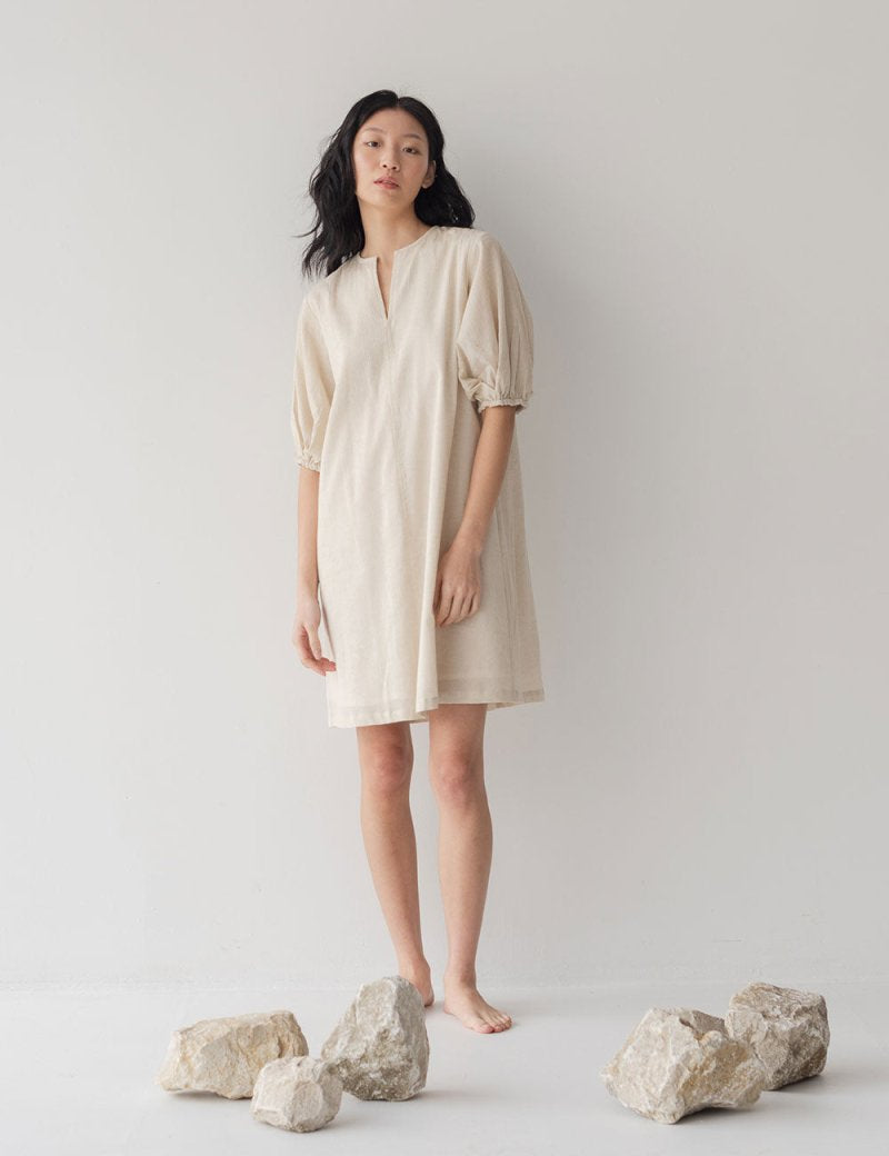 Modern Gypsy Trapeze Dress - Esse-Bone White-XXS (MTO)-None/ Option 1