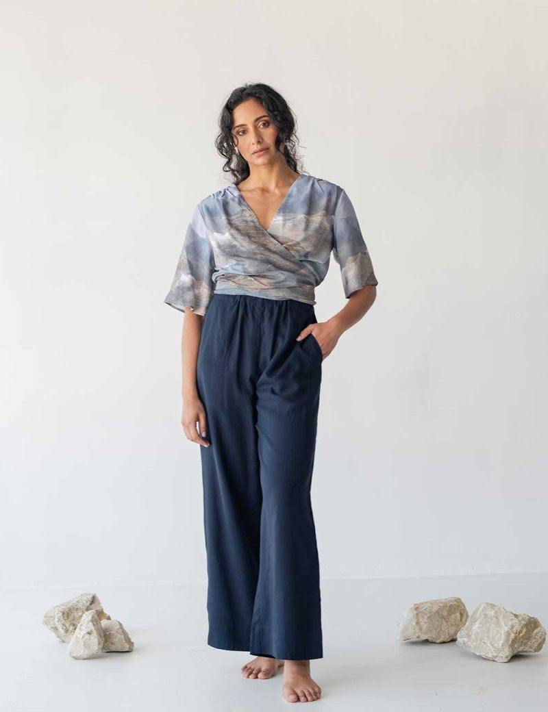 Multi-Way Wrap Top - Mountain Print - Esse-Print-XS-