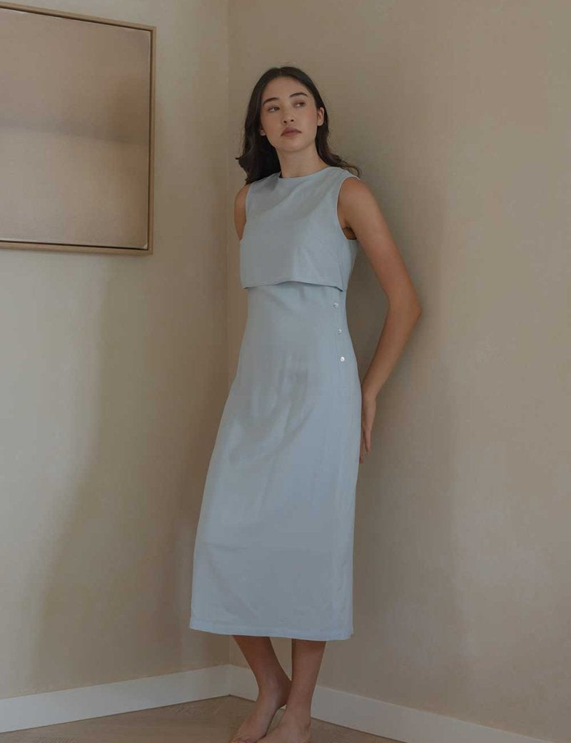 Open Back Dress - Esse-Chalk-XS-