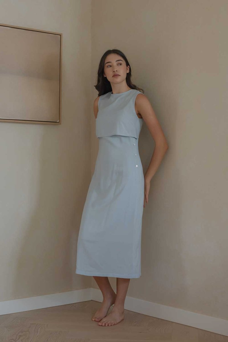 Open Back Dress - Esse-Chalk-XS-