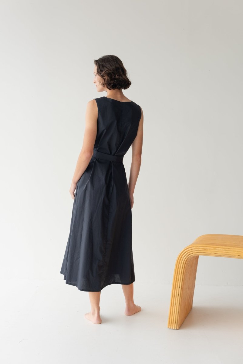 Organic Cotton Maxi Dress - Esse-Terracotta-XS-
