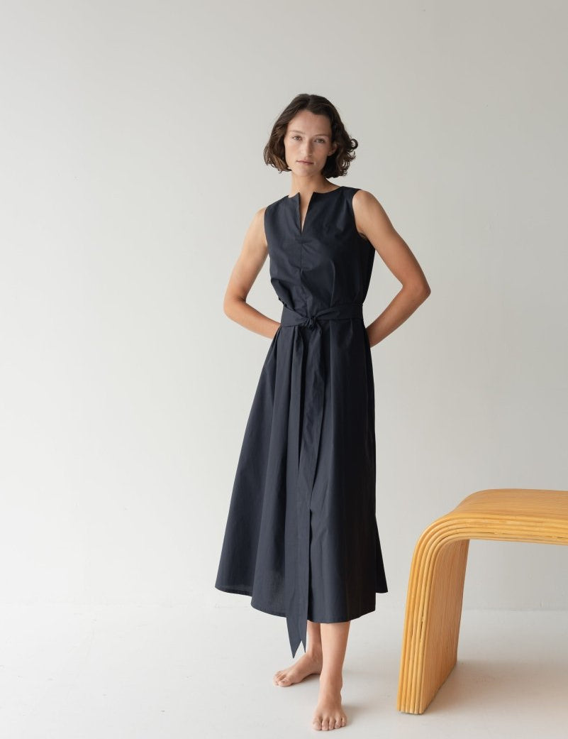 Organic Cotton Maxi Dress - Esse-Terracotta-XS-