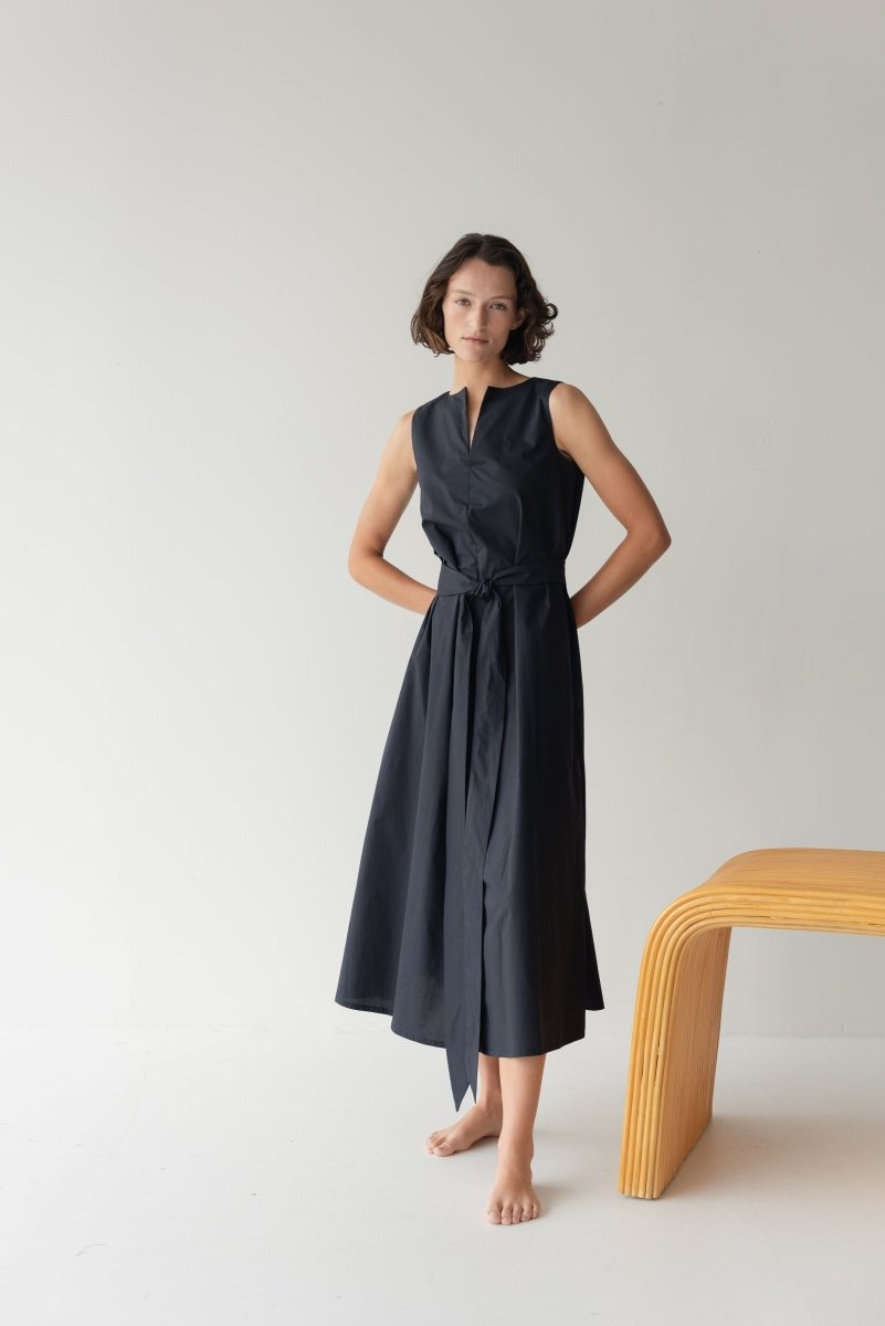 Organic Cotton Maxi Dress - Esse-Terracotta-XS-