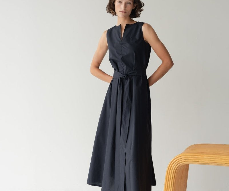 Organic Cotton Maxi Dress - Esse-Terracotta-XS-