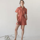 Organic Cotton Romper - Esse-Cherry Tomato-XXS-