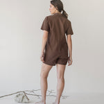 Organic Cotton Romper - Esse-Mocha-XXS-