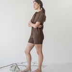 Organic Cotton Romper - Esse-Mocha-XXS-