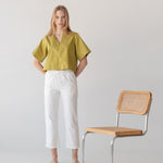 Organic Cotton Sleeved Top - Esse-Chartreuse-XXS-