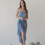 Pareo Skirt - Esse-Pacific Blue-XXS - XS (MTO)-None/ Option 1
