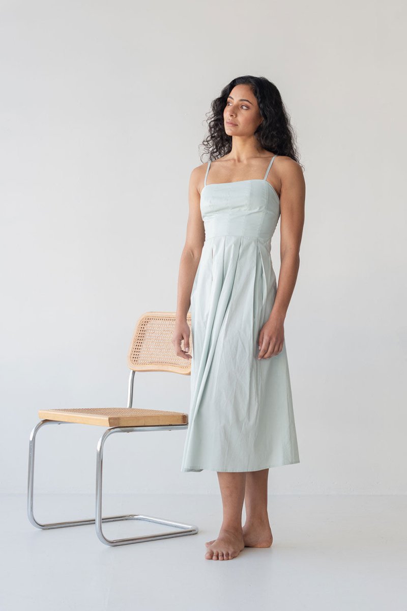 Picnic Fit and Flare Dress in Ice Blue - Esse-XXS--