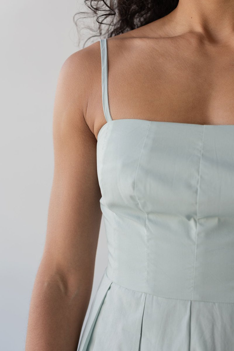 Picnic Fit and Flare Dress in Ice Blue - Esse-XXS--