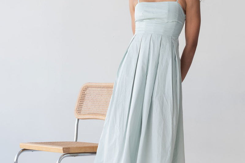 Picnic Fit and Flare Dress in Ice Blue - Esse-XXS--