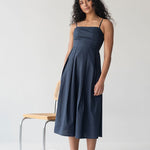 Picnic Fit and Flare Dress in Nautical Blue - Esse-XXS--