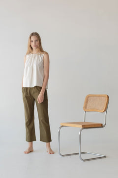 Relaxed Drawstring Capri - Esse-Olive-XXS-