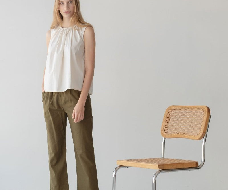 Relaxed Drawstring Capri - Esse-Olive-XXS-