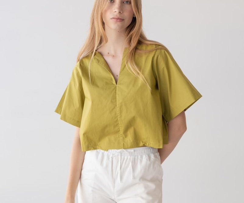 Relaxed Drawstring Capri - Esse-White-XXS-