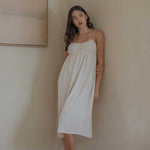 Ruched Bodice Dress in Chalk - Esse-XS--
