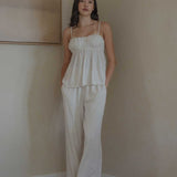 Ruched Bodice Top in Chalk - Esse-XS--