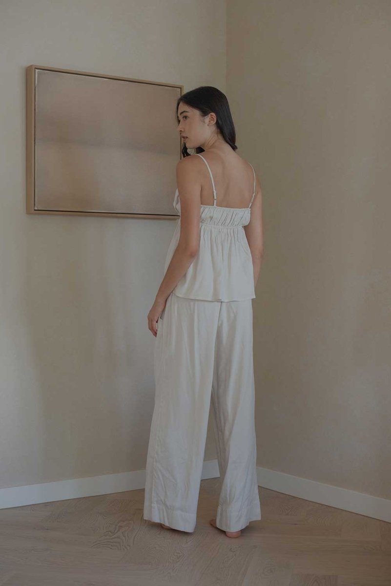 Ruched Bodice Top in Chalk - Esse-XS--