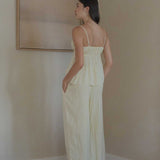 Ruched Bodice Top in Lemon Drop - Esse-XS--