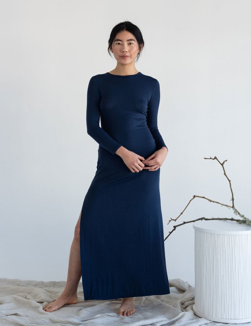Sculptural Dress (Sample) - Esse - Nautical Blue - S - 
