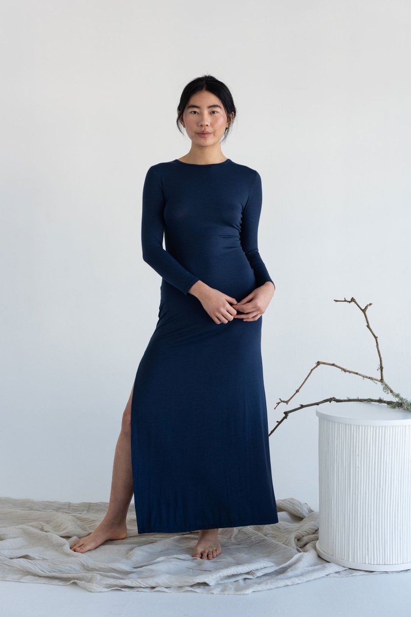 Sculptural Dress (Sample) - Esse - Nautical Blue - S - 