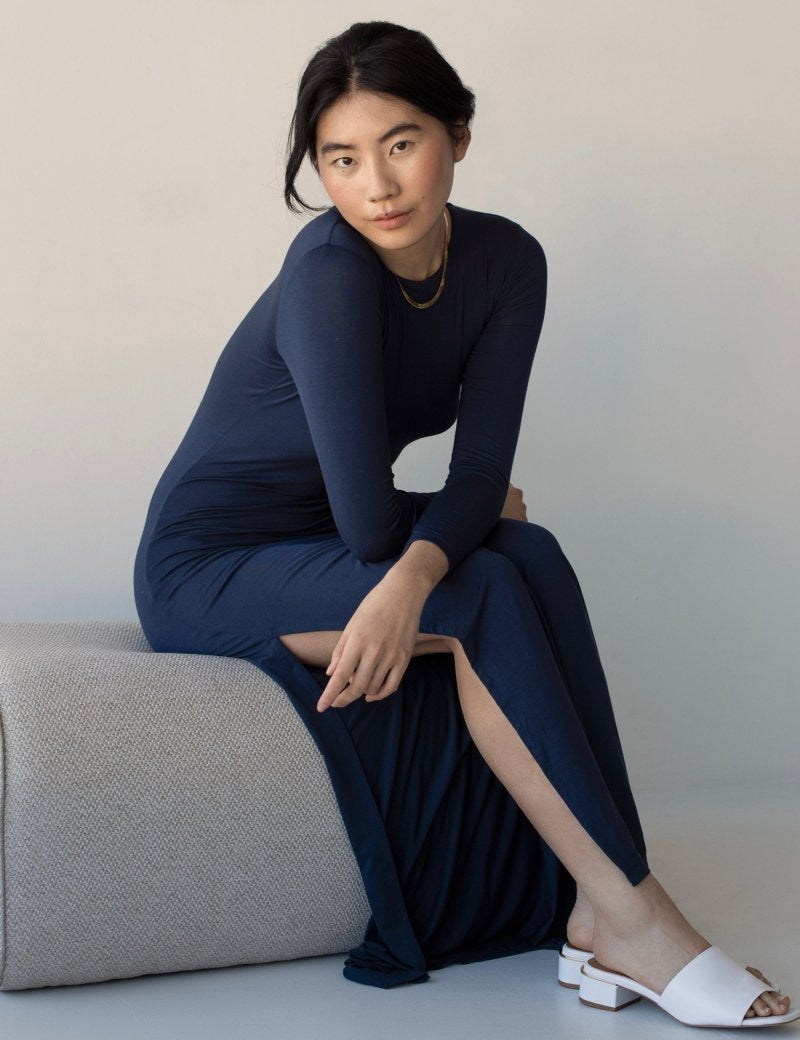 Sculptural Dress (Sample) - Esse - Nautical Blue - S - 