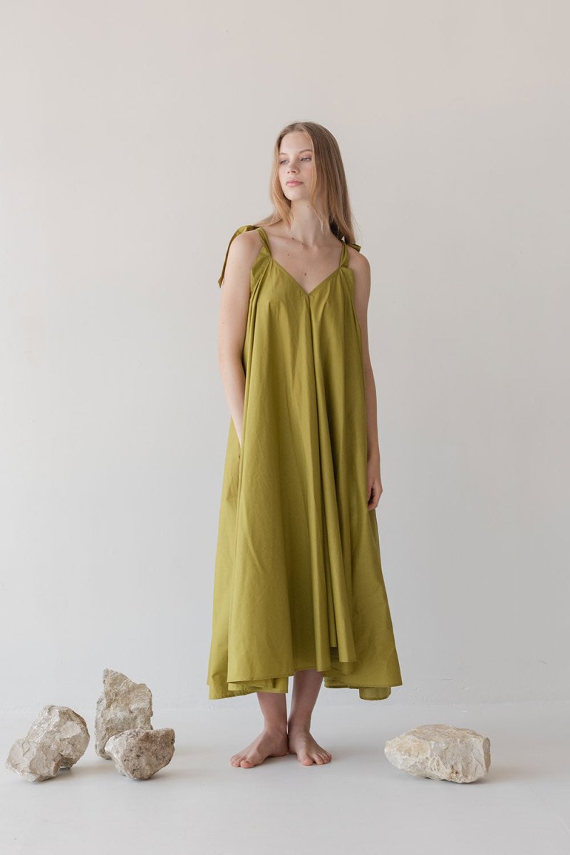 Soleil Dress - Esse-Chartreuse-XXS - XS-