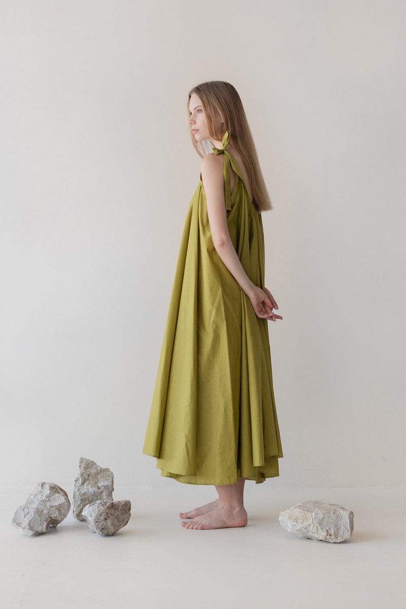 Soleil Dress - Esse-Chartreuse-XXS - XS-