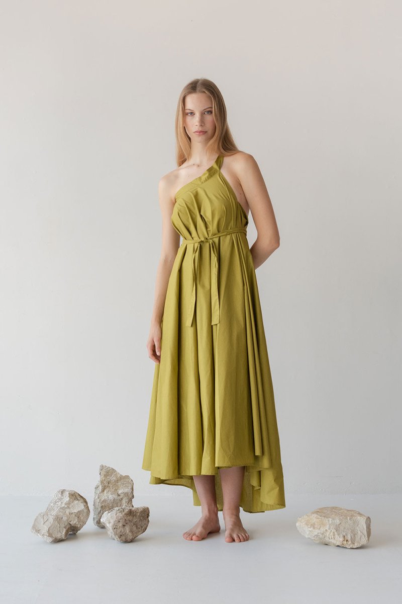 Soleil Dress - Esse-Chartreuse-XXS - XS-