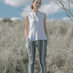 Striped Cropped Pants (Sample) - Esse - Striped - S - 