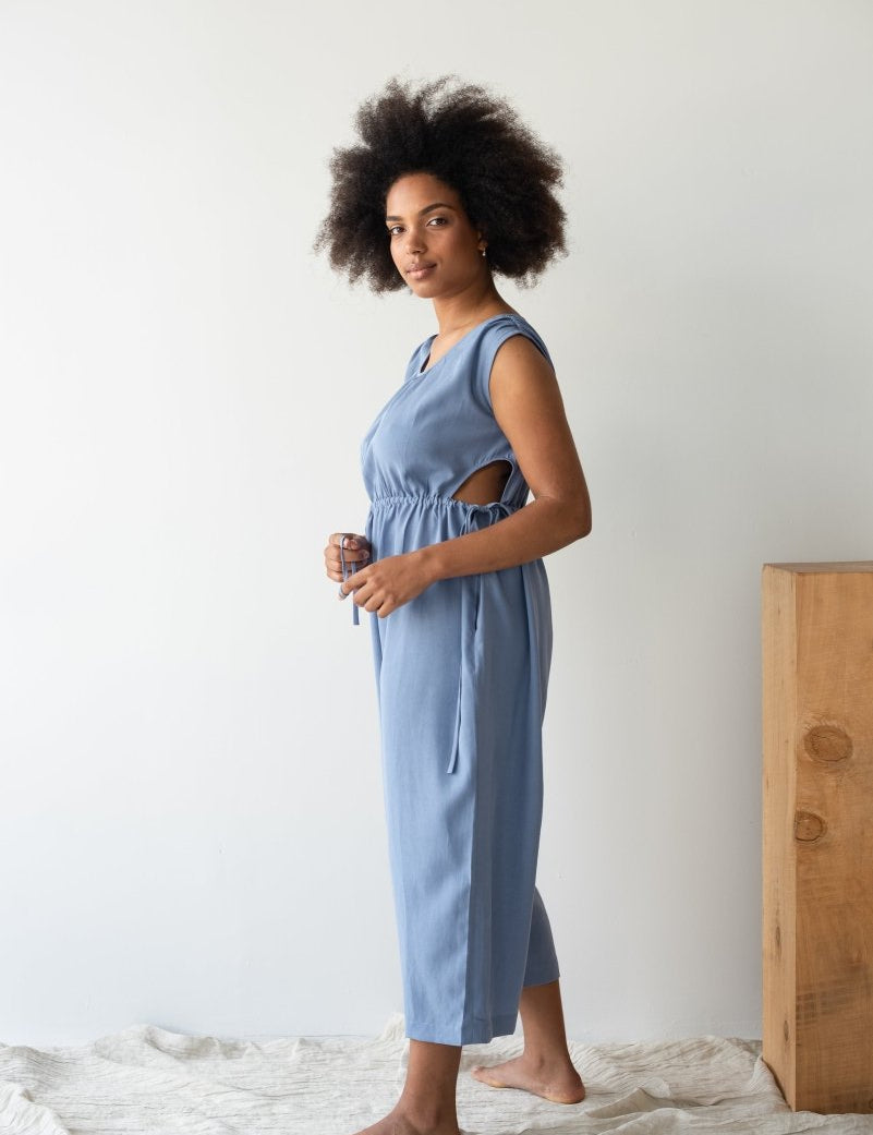 Sun - seeker Jumpsuit (Sample) - Esse - Periwinkle Blue - M - 